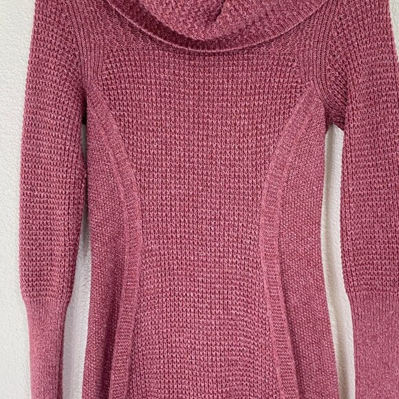 Angel of the North Anthro Cowl Neck Sweater Womens XS Pink Chunky Knit - Picture 16 of 16
